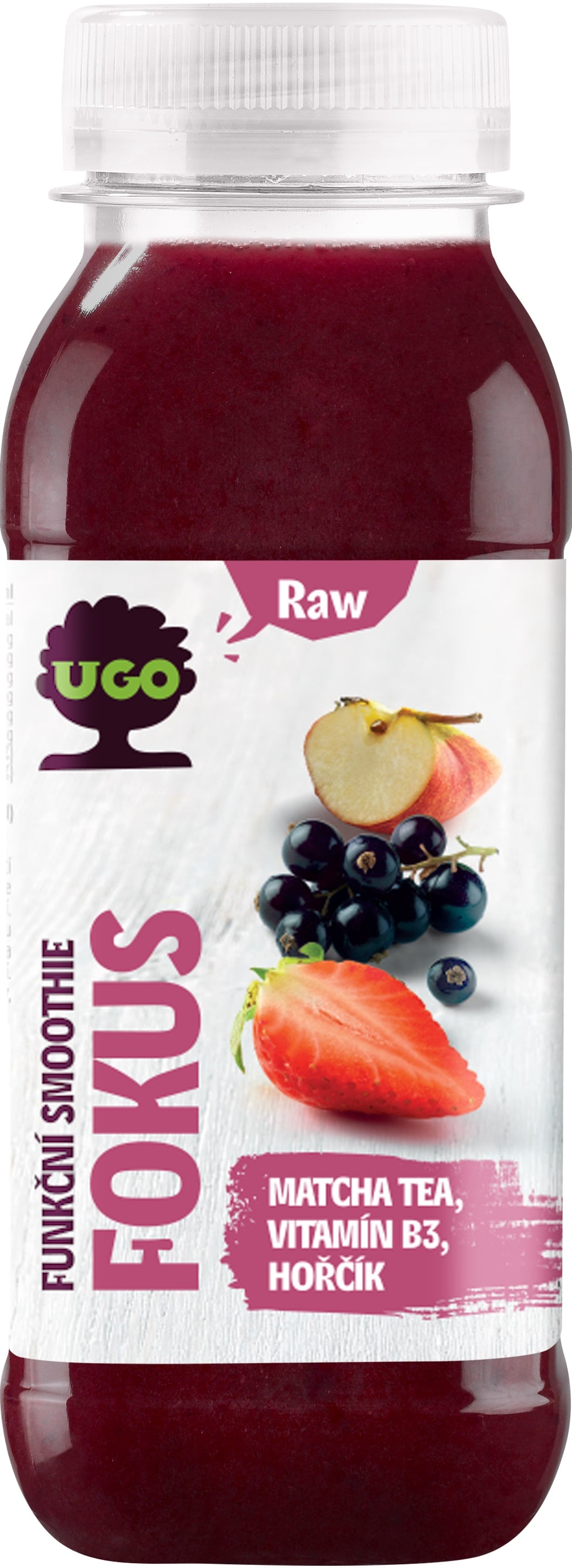 UGO Funkční smoothie Fokus – jablko, černý rybíz, jahoda