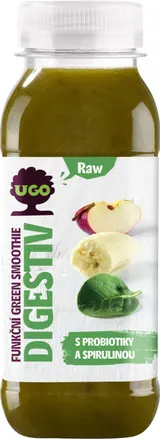 UGO Funkční smoothie Digestiv – jablko, banán, špenát, spirulina