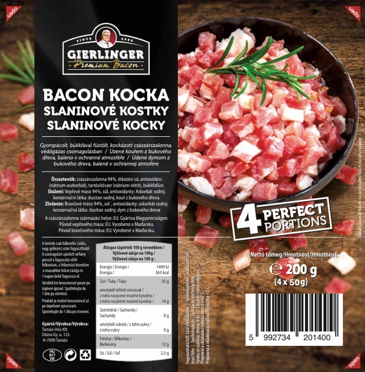 Gierlinger Slaninové kostky (4×50g)