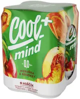 Cool+ Nealkoholické Mind meruňka a broskev 4×0,5 l plech