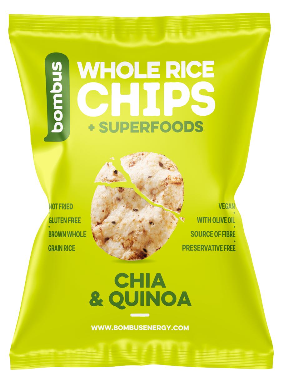 Bombus Rýžové chipsy chia a quinoa