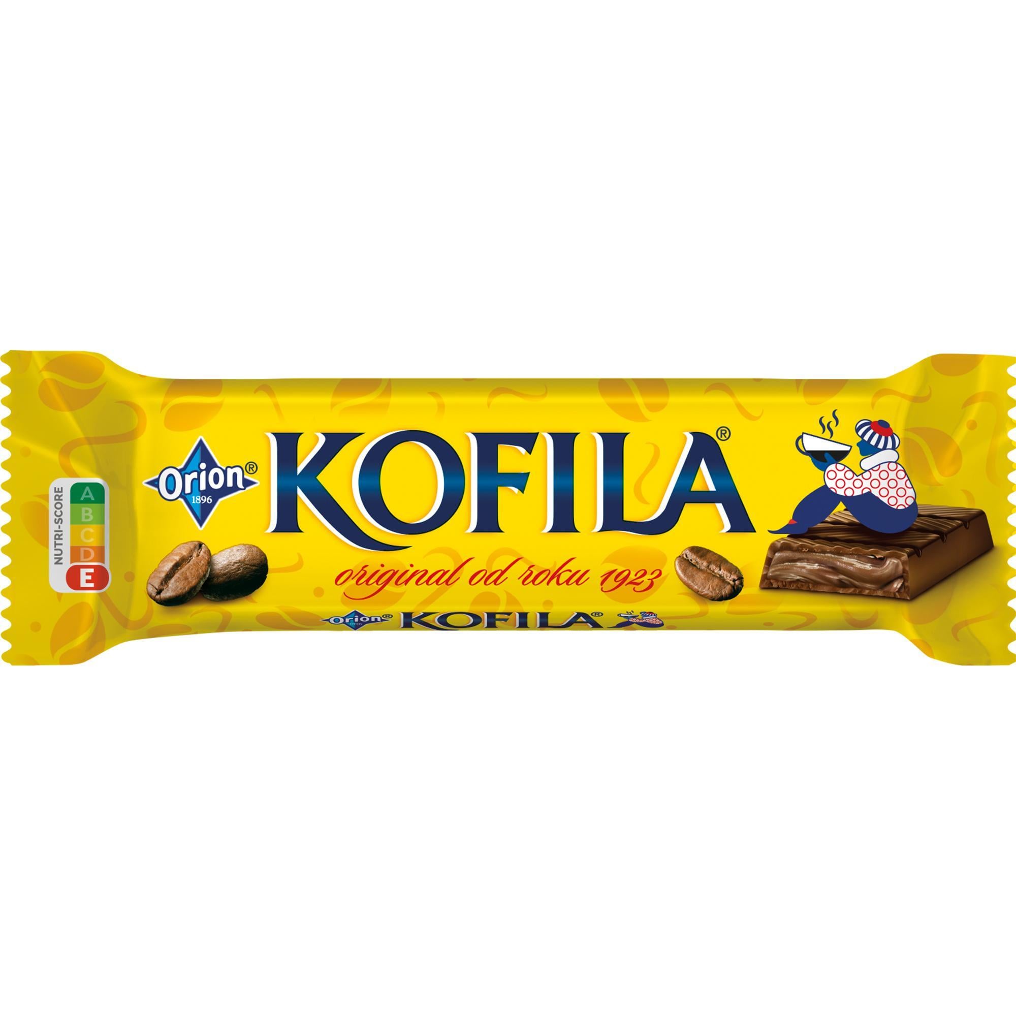 Orion Kofila Latté čokoládová tyčinka s mléčnou náplní s kousky rozpustné kávy