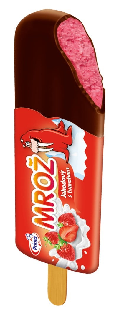 Mrož jahodový s tvarohem