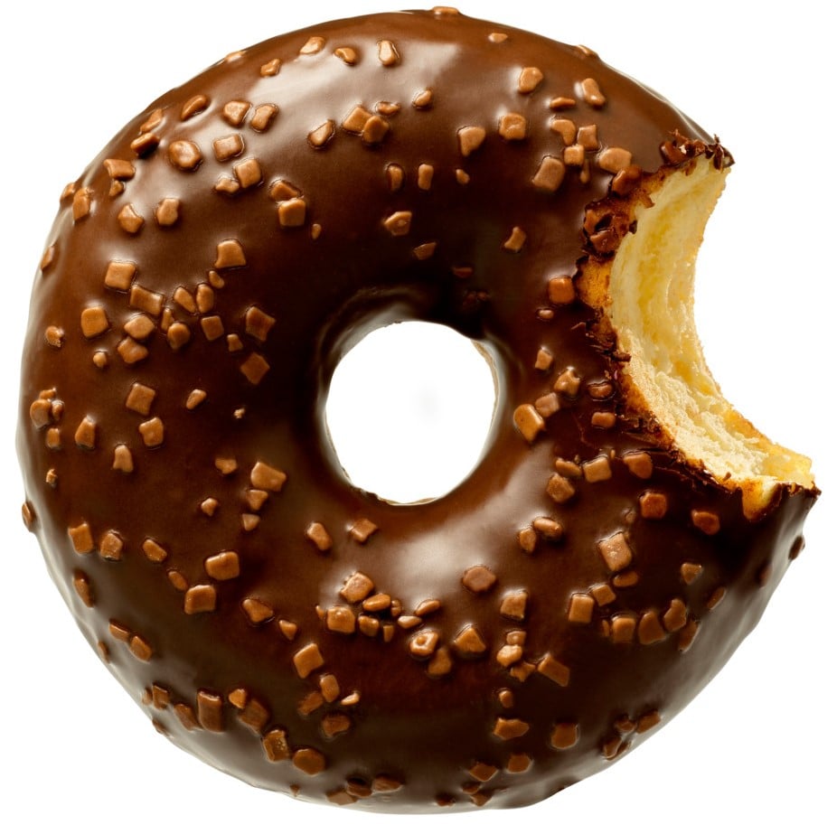 Donut s čokoládovou příchutí