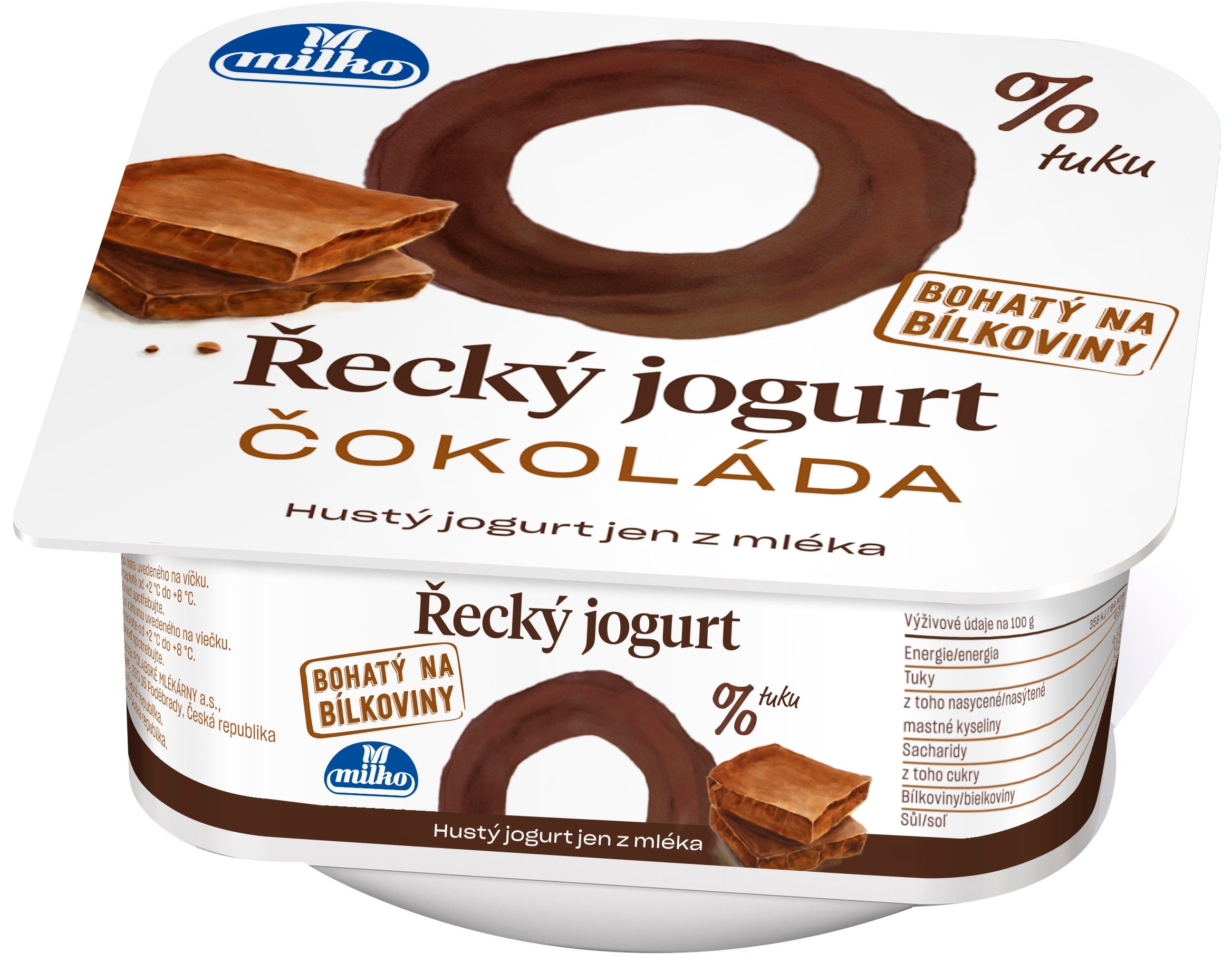 Milko Řecký jogurt 0 % čokoláda