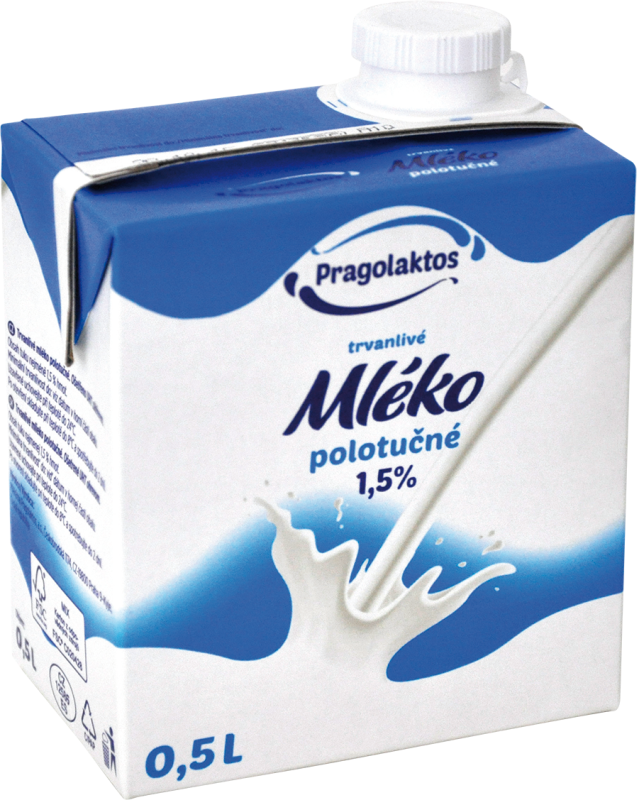 Pragolaktos Trvanlivé mléko s uzávěrem 1,5% polotučné