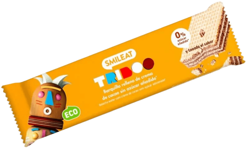 Smileat BIO Celozrnná oplatka s kakaovou náplní s agáve