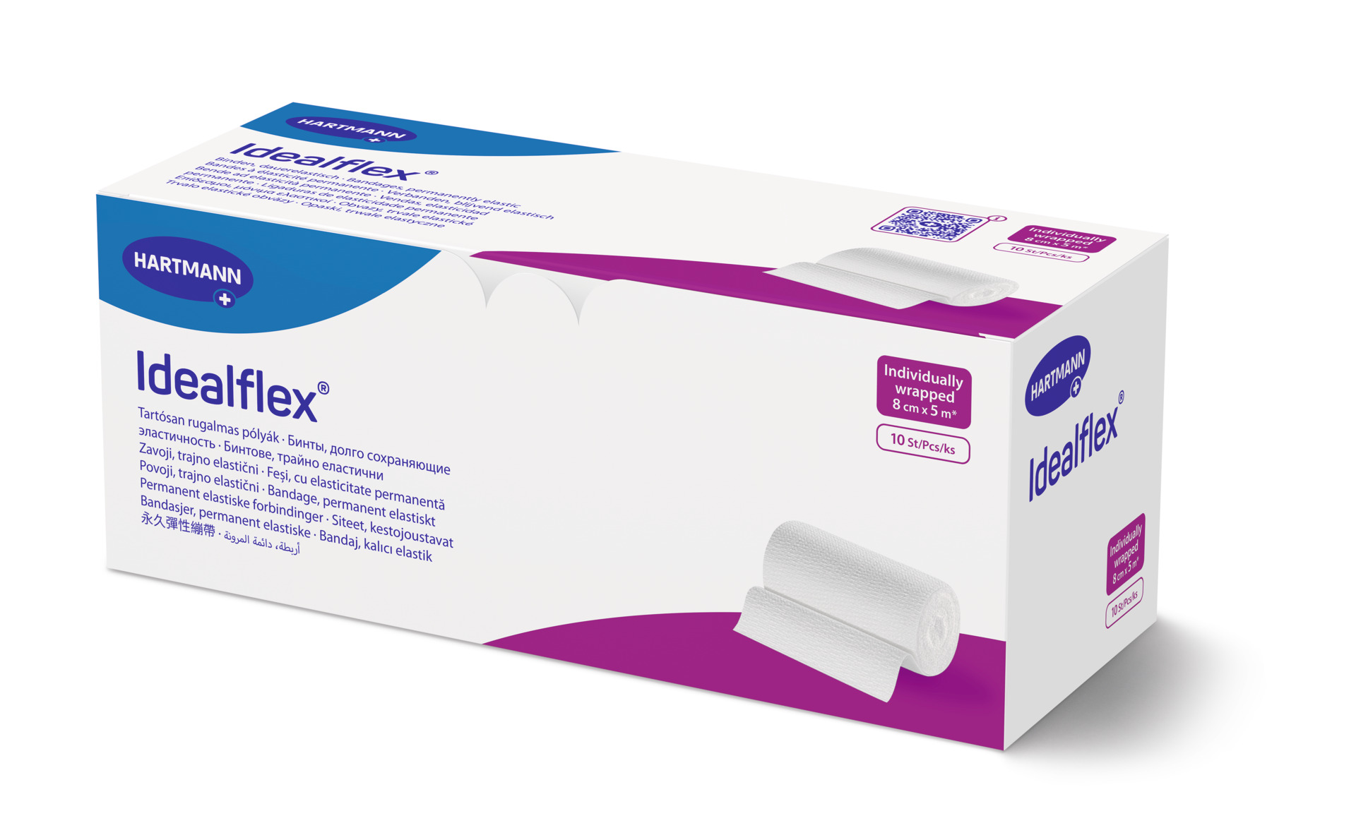OBINADLO ELASTICKÉ IDEALFLEX 8CMX5M,KRÁTKÝ TAH,1KS
