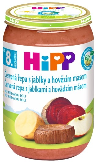 HiPP BIO Červená řepa s jablky a hovězím masem