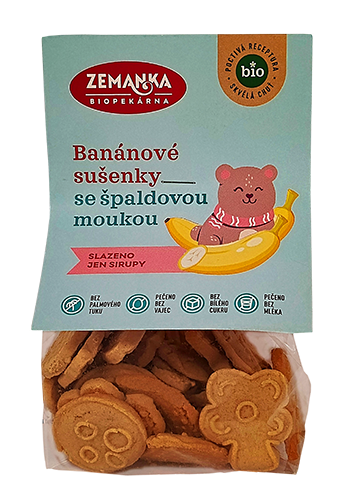 Biopekárna Zemanka BIO Špaldové banánové sušenky