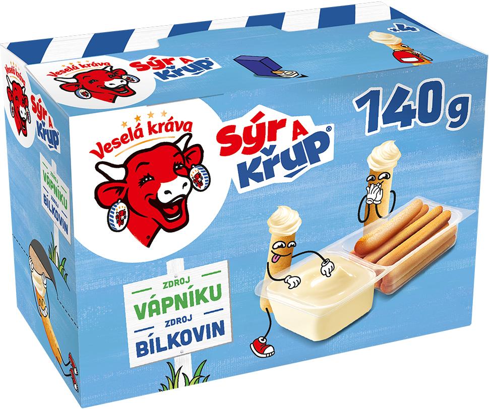 Veselá Kráva Sýr a křup 4×35 g