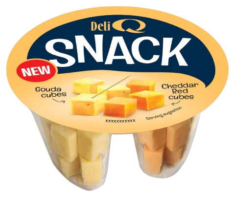 Deli Q Snack Gouda a red cheddar kostičky