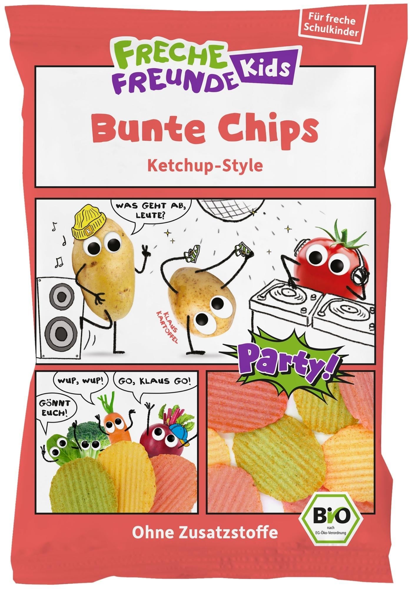 Freche Freunde BIO Zeleninové chipsy s příchutí kečupu