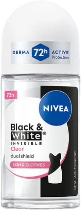 Nivea Invisible Black & White Clear kuličkový antiperspirant