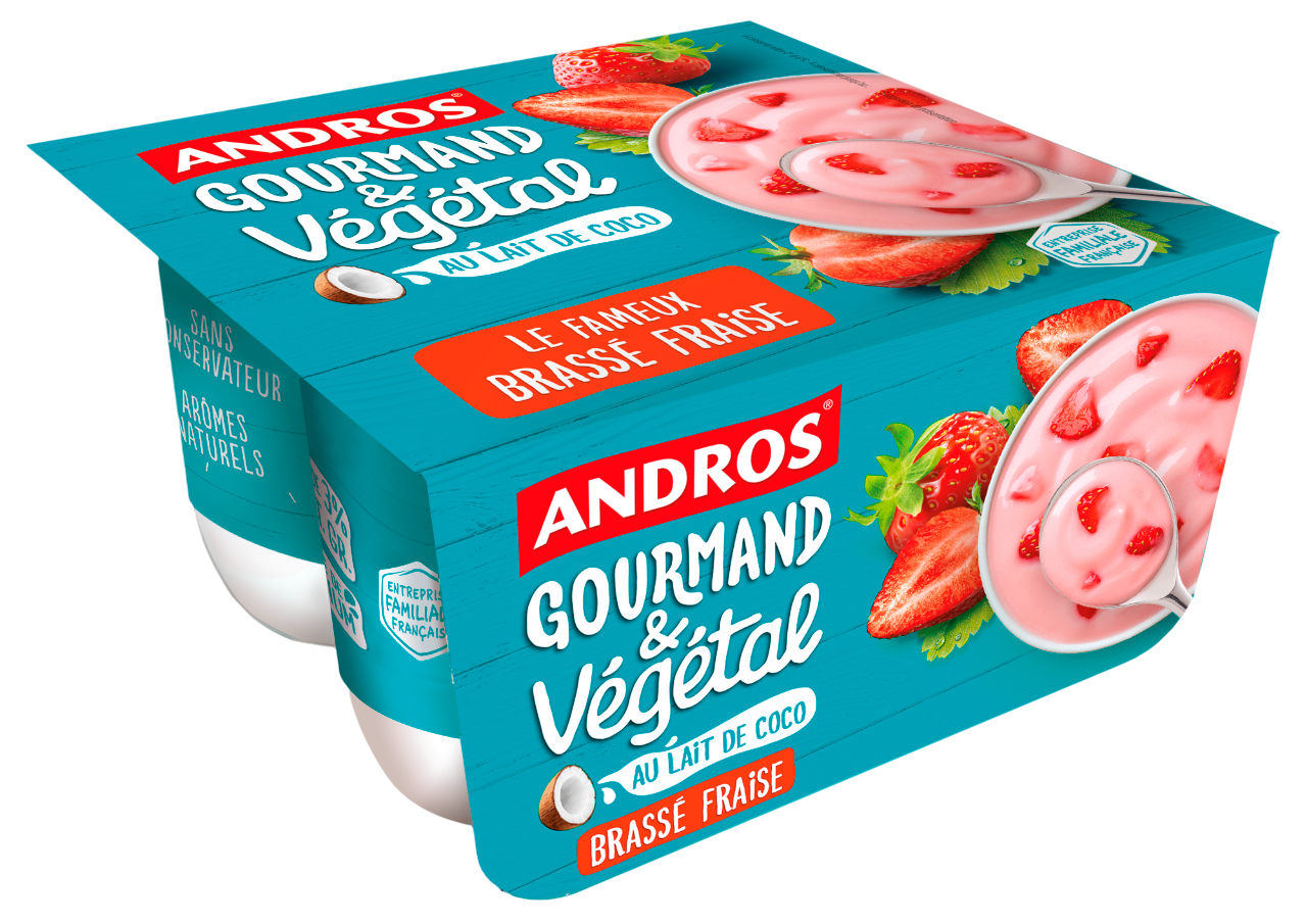 Andros Gourmand & Végétal Dezert s jahodami (4×100 g)