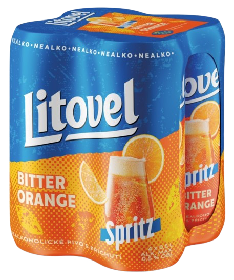 Litovel Spritz bitter orange nealko plech (4×0,5 l)