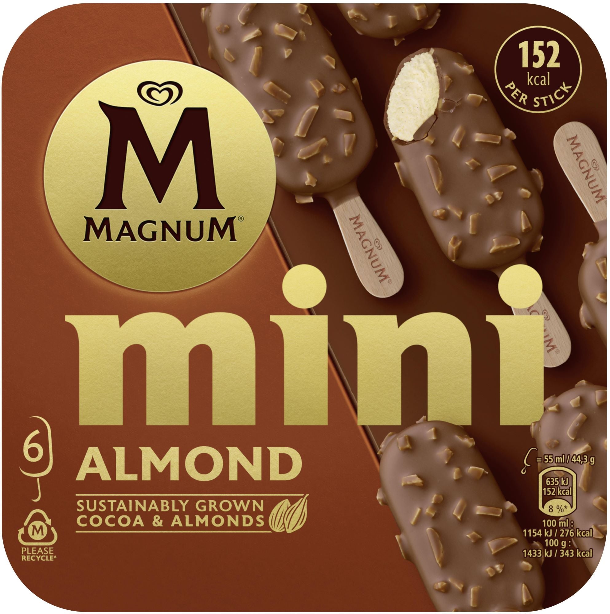 Magnum Mini Almond nanuk multipack (6×55 ml)