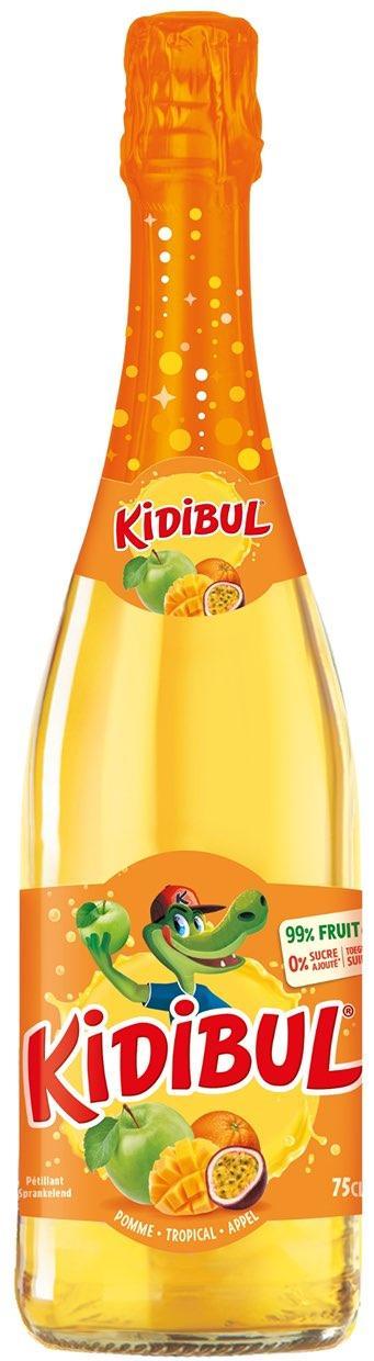 Kidibul Jablko a tropické ovoce bez přidaného cukru sklo