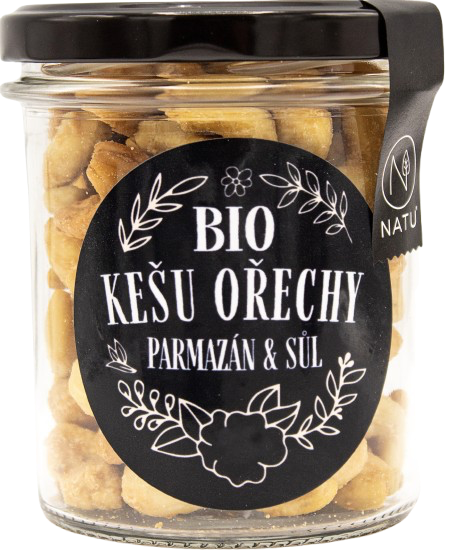 Natu BIO Kešu ořechy s parmezánem a Fleur de Sel