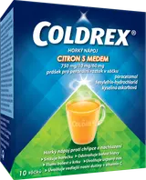 COLDREX HORKÝ NÁPOJ CITRON S MEDEM 750MG/10MG/60MG Prášek pro perorální roztok v sáčku 10 II