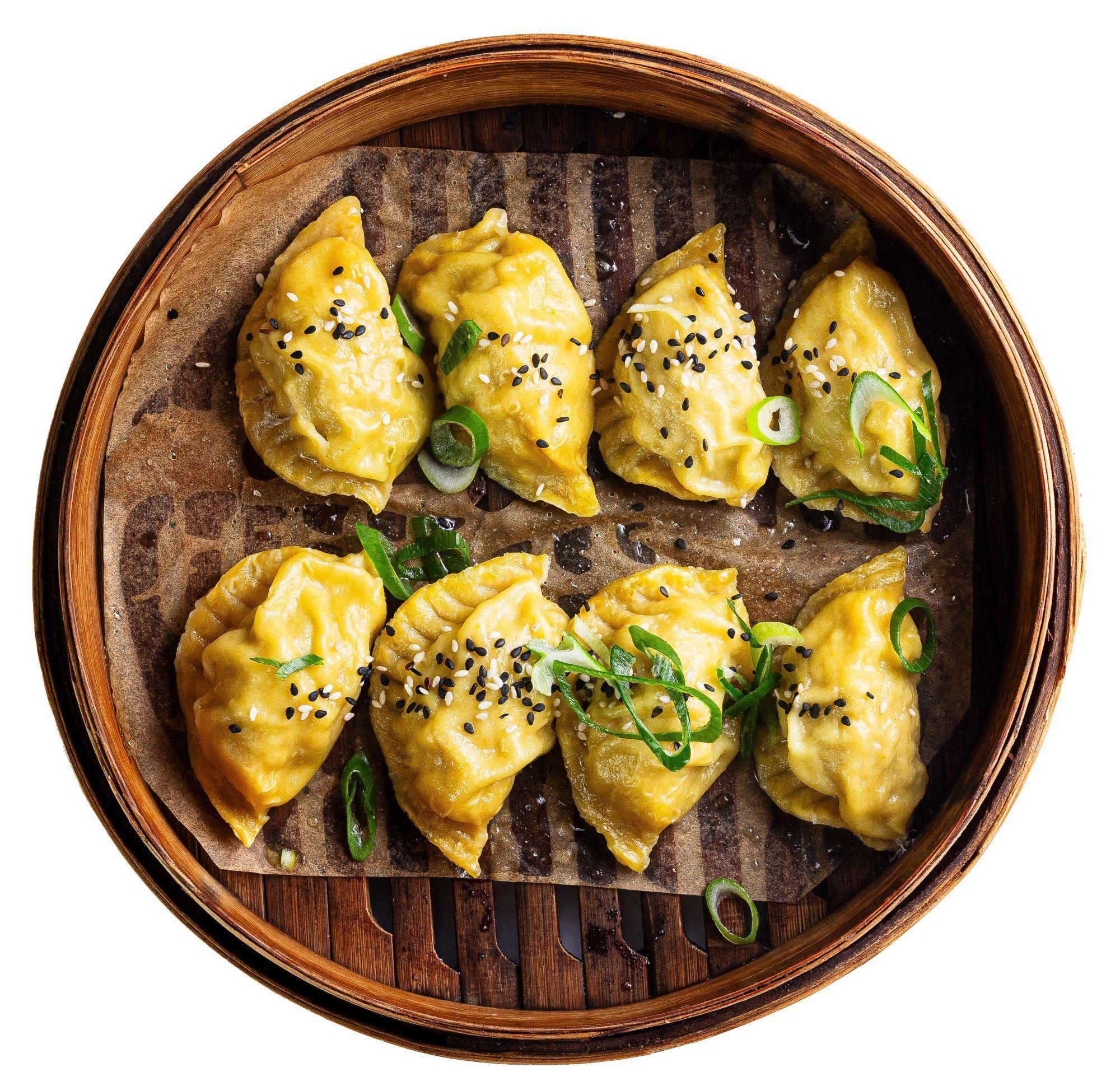 Kuřecí knedlíčky s jarní cibulkou z Dim Sum Spot