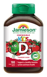JAMIESON Vitamín D3 Kids jahoda cucací tbl.100