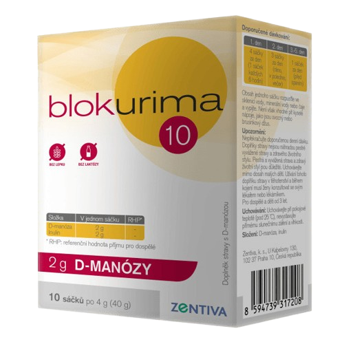 Blokurima 2g D-manózy sáčky 10x4g
