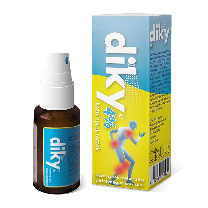 DIKY 40MG/G Kožní sprej, roztok 25G