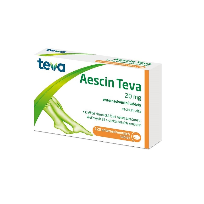 AESCIN TEVA 20MG Enterosolventní tableta 120
