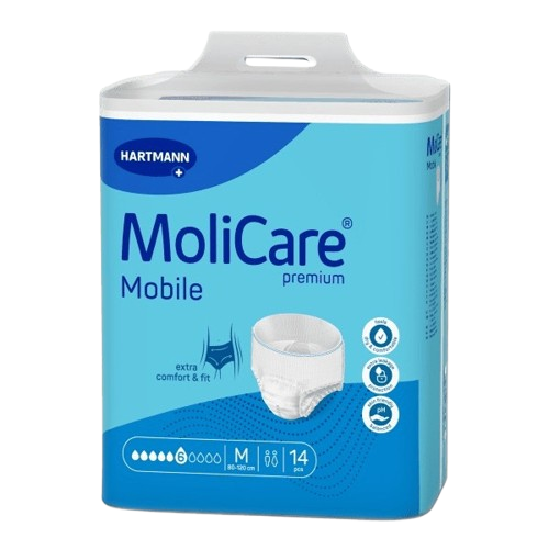 KALHOTKY NAVLÉKACÍ MOLICARE MOBILE 6 KAPEK M BOKY 80-120CM, 1685ML,14KS