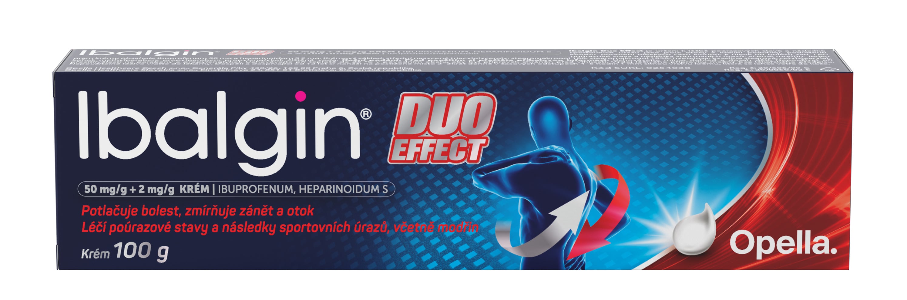 IBALGIN DUO EFFECT 50MG/G+2MG/G krém 100G