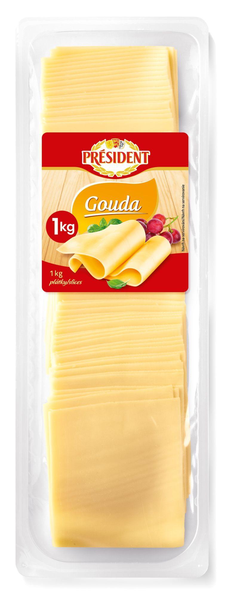 Président Gouda plátky