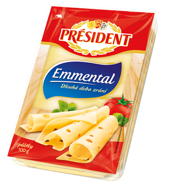 Président Emmental plátkový sýr