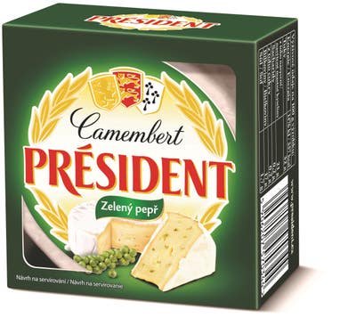 Président Camembert zelený pepř