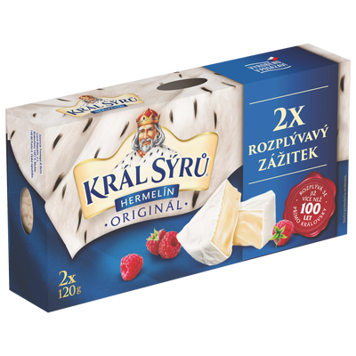 Král Sýrů Hermelín originál Duopack 2x120 g