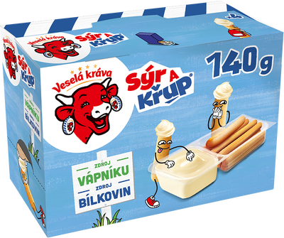 Veselá Kráva Sýr a Křup přírodní sýr Rodinné balení 4x35g