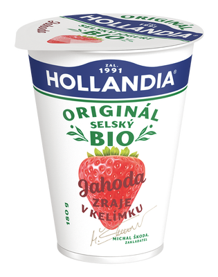 Hollandia BIO jogurt selský, jahoda