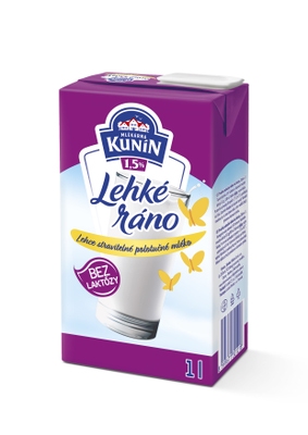 Mlékárna Kunín Lehké ráno Mléko bez laktózy 1,5%