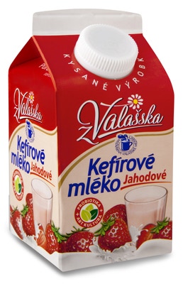 Mlékárna ValMez Kefírové mléko nízkotučné jahodové