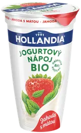 Hollandia Jogurtový nápoj BIO jahoda s mátou
