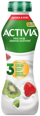 Activia Probiotický jogurtový nápoj jahoda a kiwi