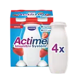 Actimel Probiotický jogurtový nápoj s vitamíny jahoda 4x100g