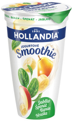 Hollandia Jogurtové smoothie banán, hruška, jablko, špenát