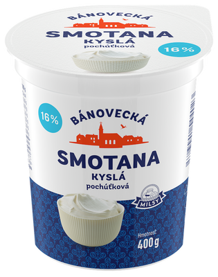 Milsy Bánovecká zakysaná smetana 16%