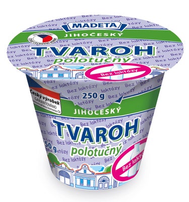 Madeta Jihočeský tvaroh polotučný bez laktózy