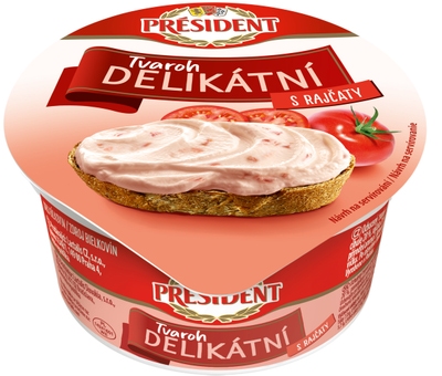 Président Delikátní Tvaroh Rajče