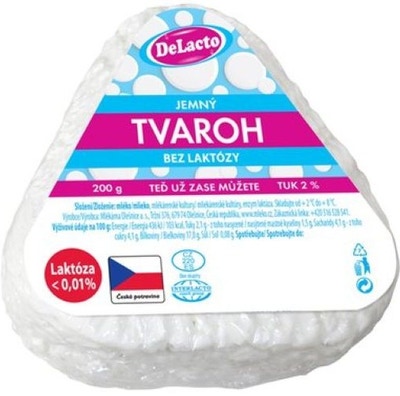 DeLacto Olešnický tvaroh jemný bez laktózy