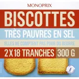 Monoprix Toastový chléb nízkým obsah soli