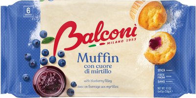 Balconi Muffin s borůvkovou náplní 6x43 g