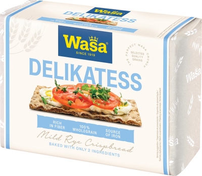 Wasa Delikatess celozrnný žitný křupavý chléb